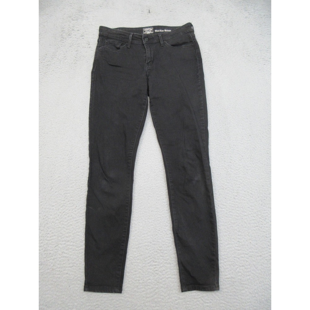 Levis Mid Rise Y2K Skinny Jeans Women 8M Charcoal Stretch Minimalist Casual Edgy